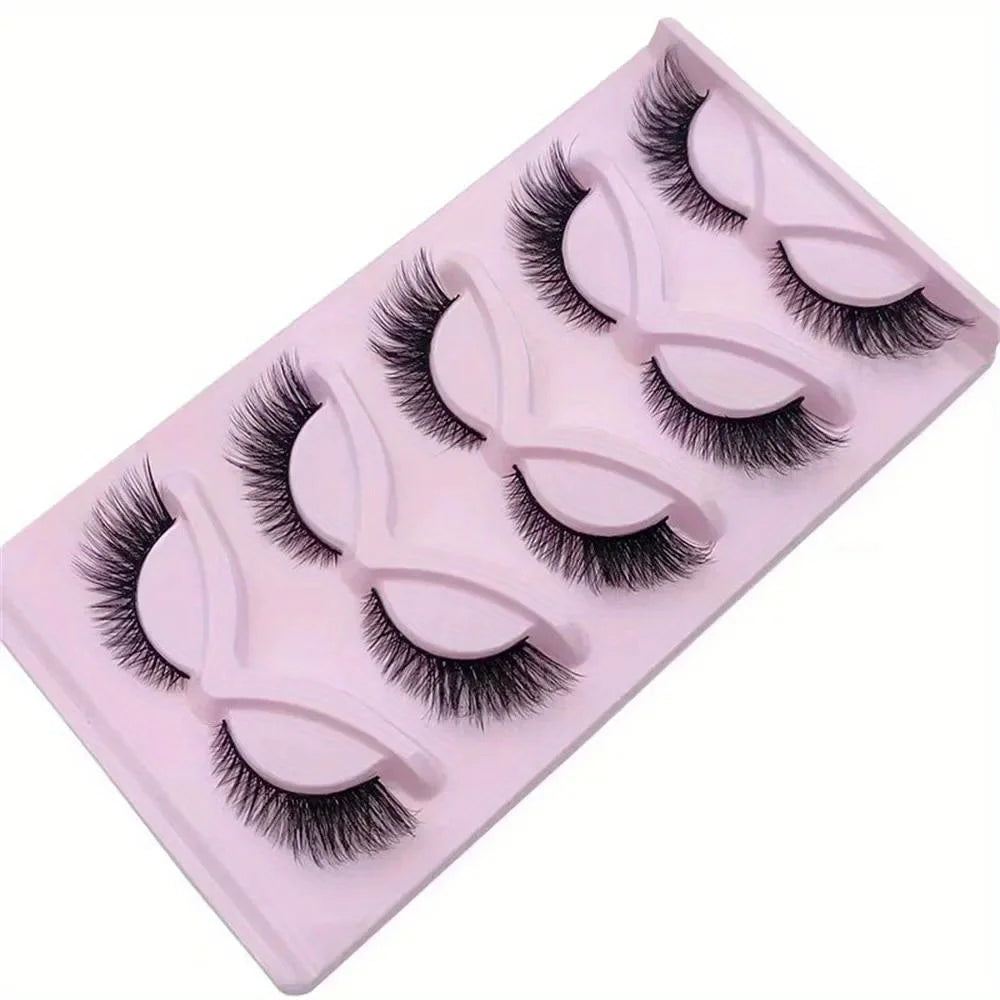 3Boxes(15 Pairs) Cat Eye Lashes Wispy Fake Lashes Fluffy Cat Eye Lashes Extensions False Eyelashe