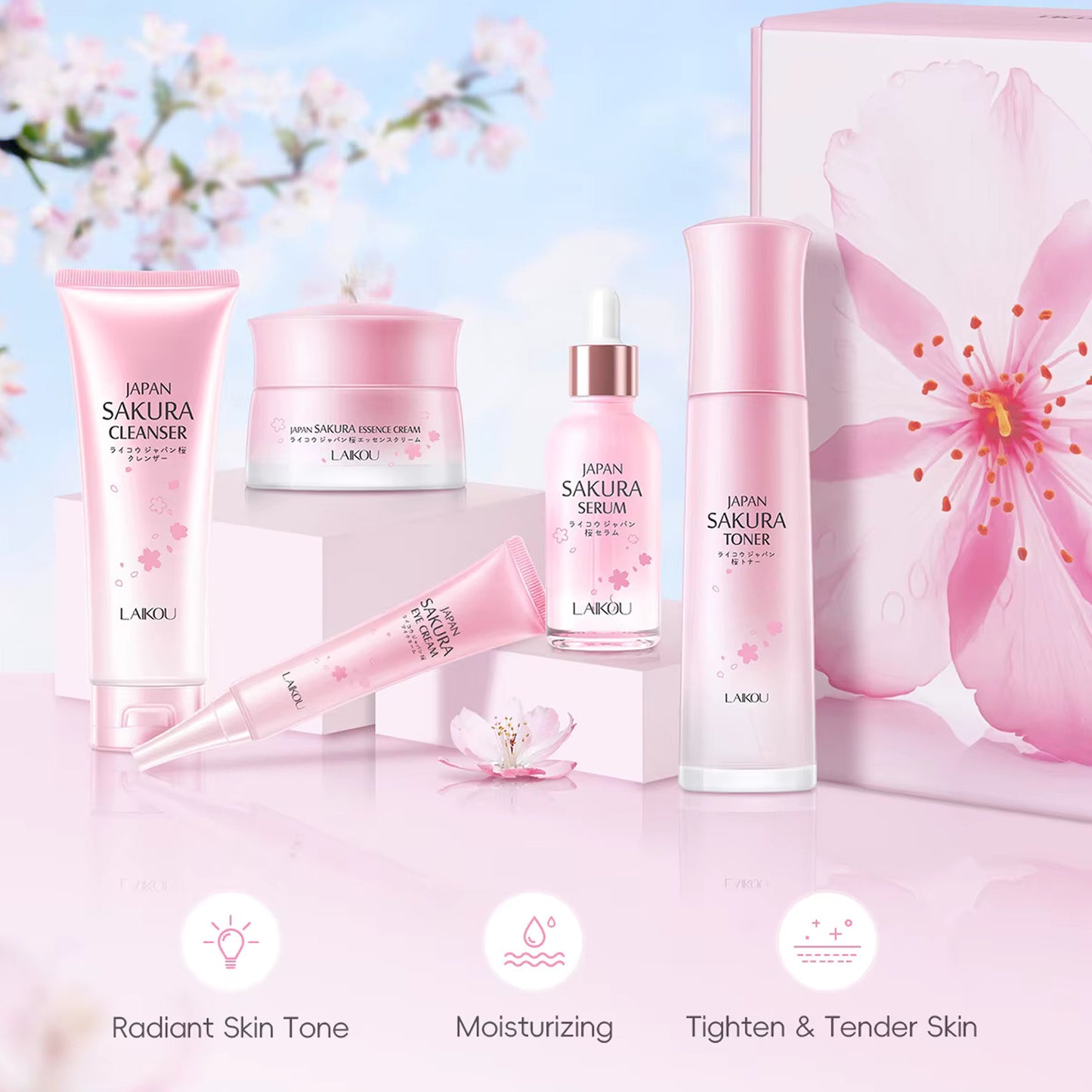 Japan Sakura Skincare Set 5PCS