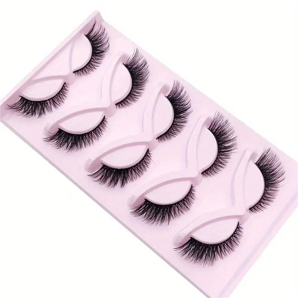 3Boxes(15 Pairs) Cat Eye Lashes Wispy Fake Lashes Fluffy Cat Eye Lashes Extensions False Eyelashe