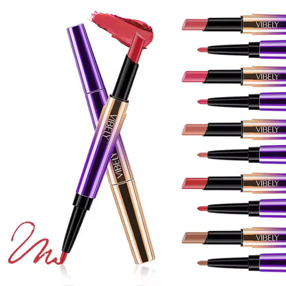 Soft Blur Velvet Lipstick – 2 in 1 Luxury Lipstick & Lip Liner (Korean Gradient Effect)