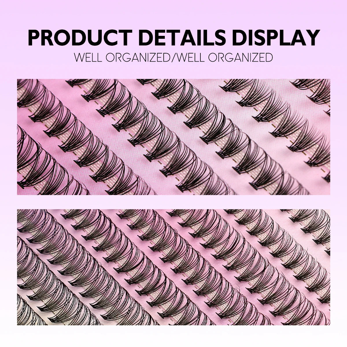 Lash Clusters Kit DIY Lash Extension Kit Individual Lashes Cluster with Lash Bond & Seal & Remover Eyelashes Extension