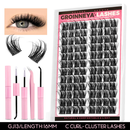 Lash Clusters Kit DIY Lash Extension Kit Individual Lashes Cluster with Lash Bond & Seal & Remover Eyelashes Extension