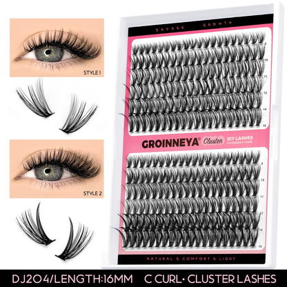 Lashes Clusters Set Extensions Kit Fake Eyelashes Mix Lash Clusters with Lash Bond Seal and Lash Applicator Tool Makeup