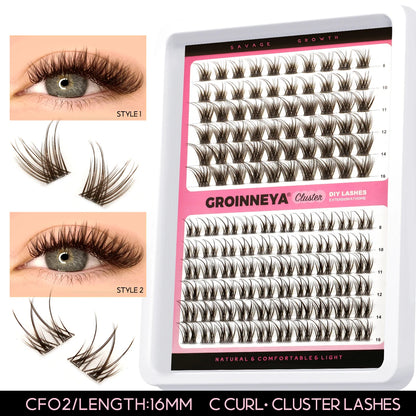 Lashes Clusters Set Extensions Kit Fake Eyelashes Mix Lash Clusters with Lash Bond Seal and Lash Applicator Tool Makeup